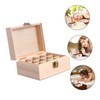 minkissy Wooden Essential Oil Storage Box Aromatherapy Organizer Portable Case
