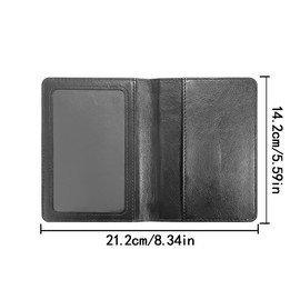 Passport Holder, 1 Pcs Travel Passport Holder Wallet Cover Case for ID, Driver's License, Insurance Paperwork, Women and Men (Black)