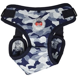 Puppia PARA-HC1523-NC-L Navy Camo Bobby Harness C Pet-Vest-Harnesses, Large