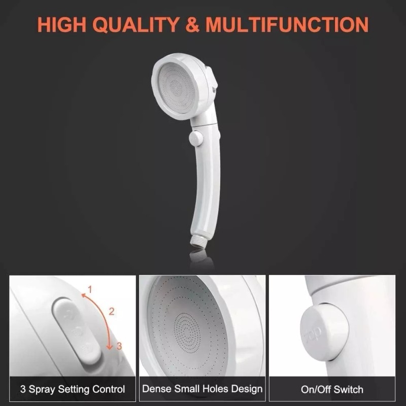 Camplux Portable Shower head with Garden Hose Quick Connector