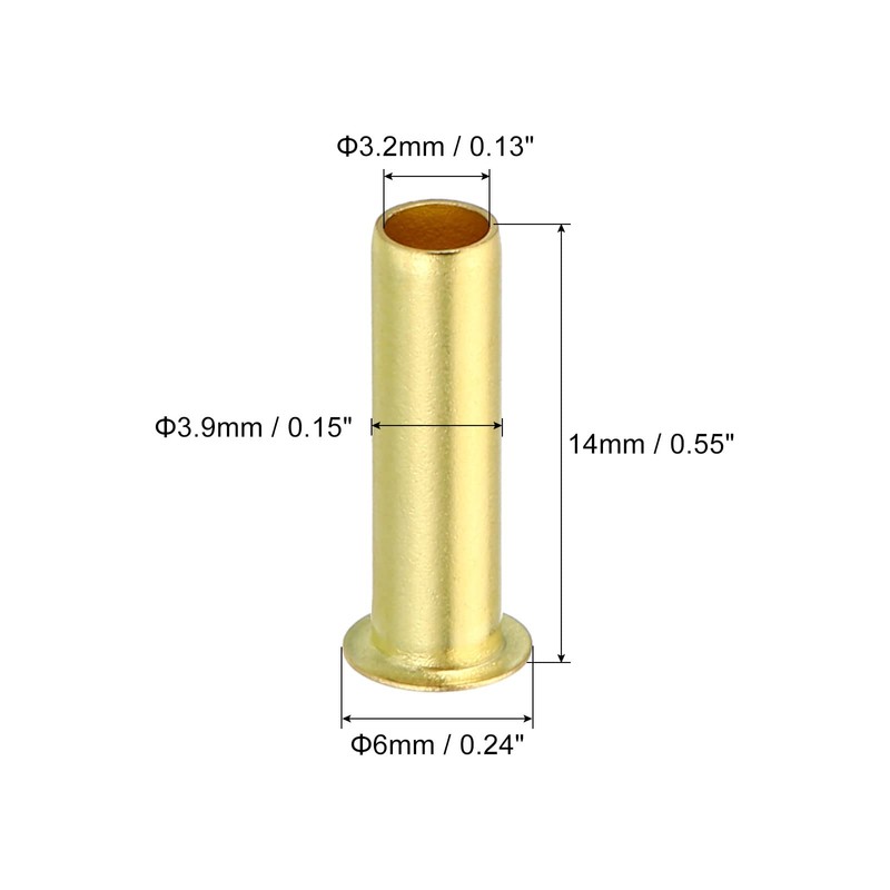 PATIKIL 4mm Tube OD Brass Compression Insert, 30 Pack Insert