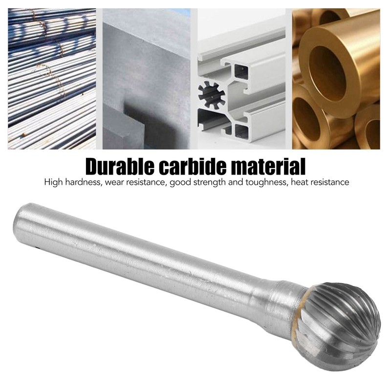 Single Cut Burr Ball Shape Carbide Rotary File Professional for