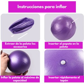 Blackbox Pelota de Yoga de 25 cm - para Entrenamiento, Fitness, Pelota de Pilates, Antideslizante, Pelota para Deporte (Morado)
