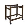 Wooden Rolling Pants Trolley with 16 Hangers
