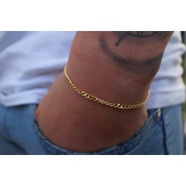 Made by Nami Stainless Steel Bracelet with Lobster Clasp – High-Quality Link Bracelet – Discreet Men's Bracelet – Various Sizes & Rustproof – Gift Birthday Men, Stainless Steel