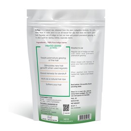 Holy Natural Indigo Leaves 200gm, For Natural Hair Colour, Smooth & Shiny Hair. Perfect natural colour for men and women hair.