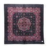 WKG Bandana, Paisley, Made in Japan, Cotton Handkerchief, Black