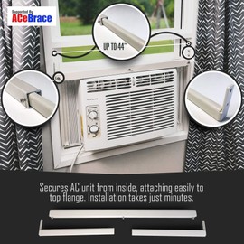 ACeBrace Universal AC Bracket - Window Guard & Support for Most Air Conditioners