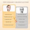 EMS V-Face Gesichtsmassagegerät, Rot/Blau Licht Face Massager, Doppelkinn Entferner, 6