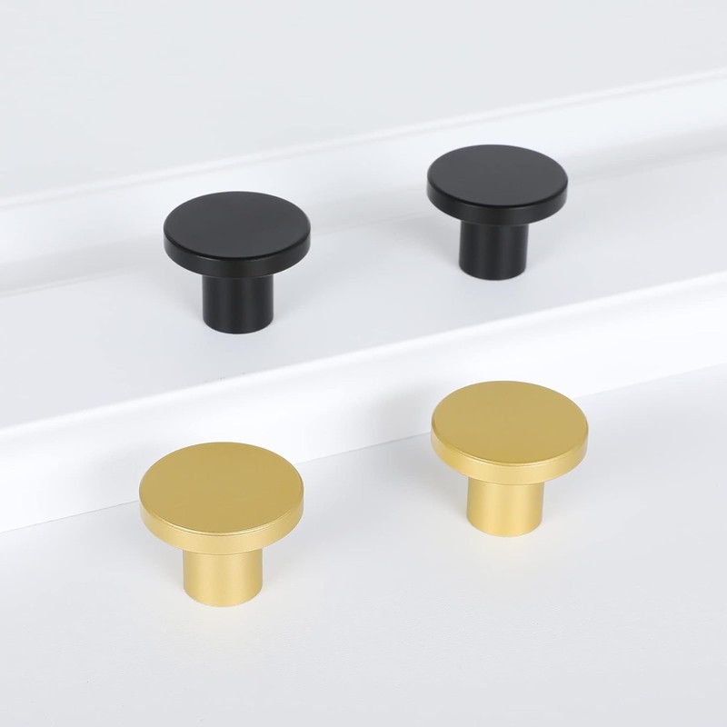 goldenwarm 4 Pack Gold Drawer Knobs Brass Cabinet Knobs Gold