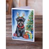 Affenpinscher Christmas Reindeer Greeting Cards Pack of 8
