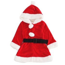 Street Cup Christmas Costume Santa Girl Jacket Unisex Baby, red