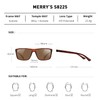 MERRY'S Rectangular Polarized Sports Sunglasses for Men Women Cycling Driving