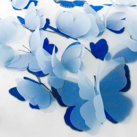 KINGROSE 3D Butterfly Decorative Throw Pillow Cover Soft Accent Pillow Case Rectangle Cushion Cover for Summer Sofa Bed Living Room Home Decor 12 x 20 Inches Dark Blue