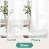 HOMEIDEAS Non-See-Through White Privacy Sheer Kitchen Curtains 24 Inches Long