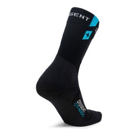 DISSENT Unisex Adults Nordic Crew - IQ Fit Hybrid Thin High-Performance Breathable Warm Insulated Padded Over the Calf Merino Wool Ski Socks, Medium