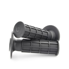 Area1 Universal Motorcycle Scooter Handlebar Grips Grip Rubbers Pack of 2 1 x 22 mm + 1 x 24-25 mm (7/8 / 1 Inch) (Black) Compatible with KSR (Retro)