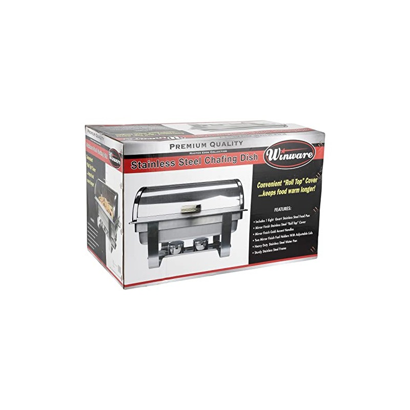 Winware Chafer, 8 quart, Stainless Steel