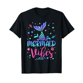 Mermaid Vibes Party Mermaid Tail Matching Family Squad T-Shirt