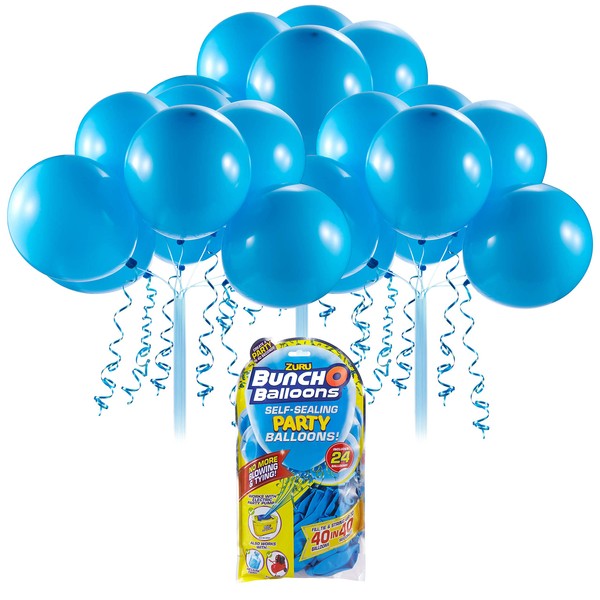 Bunch O Balloons Self-Sealing Latex Party Balloons (24 x Blue 11in Balloons) by ZURU