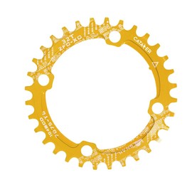 catazer Chainring 104 BCD 32T 34T 36T 38T Narrow Wide Single Chain Ring with 4 Pieces Sprocket Bolts for Road Bikes, Mountain Bikes, BMX MTB Bike (Gold,32T)