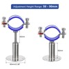 sourcing map 2Pcs Stainless Steel Pipe Supports Wall Mount Ceiling