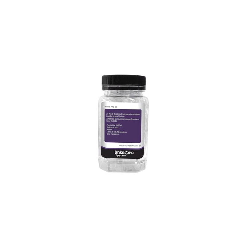 LinkedPro Bote con 100 Piezas de Plug Modular RJ45 Cat6
