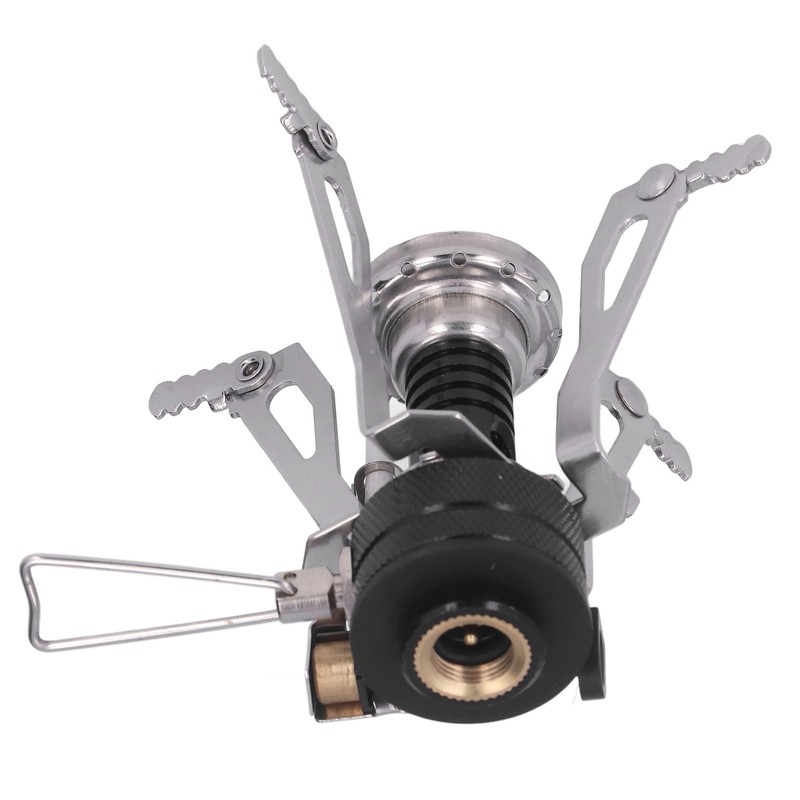 Backpacking Stove High Temperature Resistance Lightweight Foldable Gas Stove Adjustable