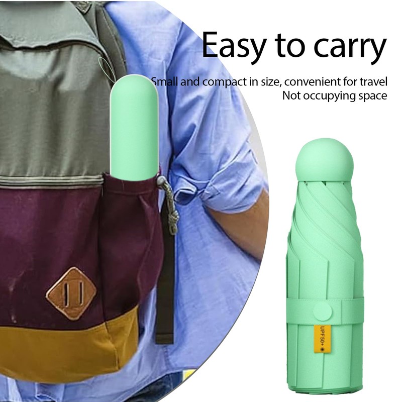 EEPLUYTY Mini Umbrella, Six Bone Umbrella, UV Protection Umbrella, Outdoor