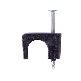 GARDNER BENDER PSB-100 100Pk 1/4 Coax Staple, Black