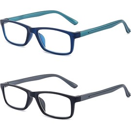 Reading Glasses for Men/Women with Spring hinges, Rectangulart Computer Readers