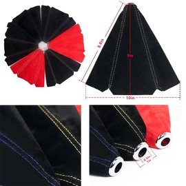 VBT Alcantara Car Gear Shift Knob Cover, Universal Dust Cover Boot for Car Handle, Shift Knob Covers, Handbrake Covers, Durable Dust-Proof Protection, Fit for Shift Lever(Black Blue)