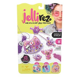 Jelli Rez Animals Jewelry Pack - Quick & Easy DIY Resin Inspired Craft Activity Kit for Kids Ages 7 & Up, Multicolor (10878)
