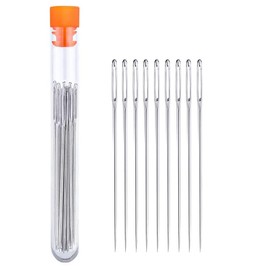 Large Eye Needles Steel Yarn Knitting Needles Sewing Needles Darning Needle 9pcs