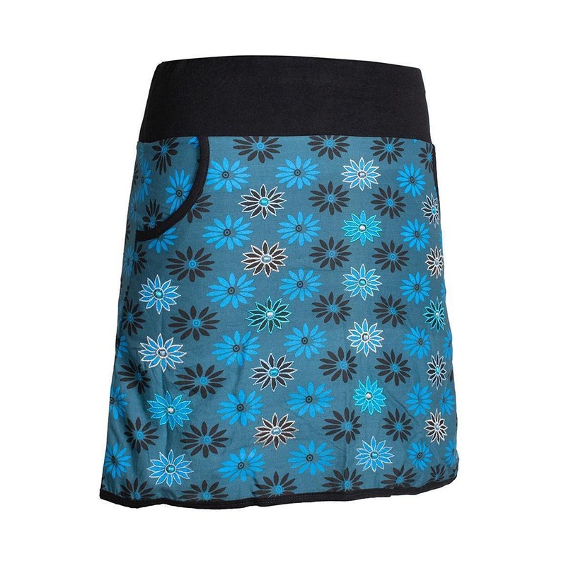 Vishes - Alternative Clothing - Women's Cotton Skirt with 70s