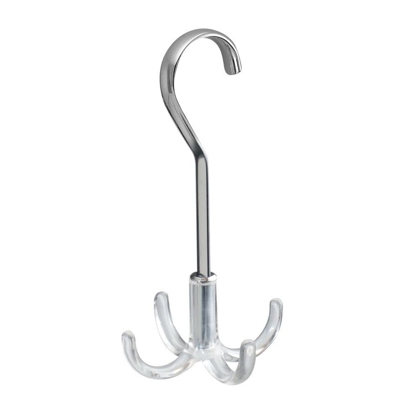 mDesign Set of 2 Closet Organisers with Four Hooks -