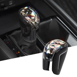 Geephong Crystal Shift Knob Cover for Civic 2022-2025/Accord 2018-2025/CR-V HR-V 2023-2025, Sparkling PC Prism Decorative Trim, Car Interior Upgrade Accessories with Light Refracting Design