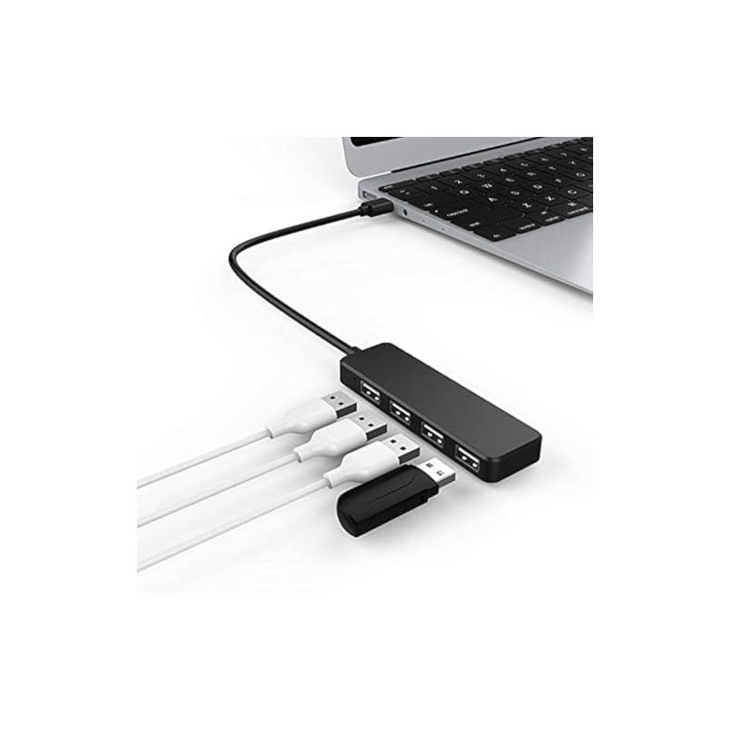 USB Hub,Multi function USB HUB 4-Port USB Hub Ultra Slim