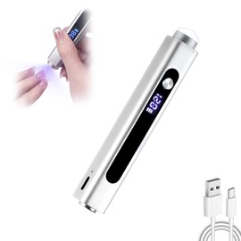 Coikaze Nail Light, Pen Shape, Multi-functional, Gel Nail Light, Pen, Strong Magnet on the End, Art Foil Transfer, LED Power Display Display, Countdown Seconds Display, 3 W, LED & UV Curing Light