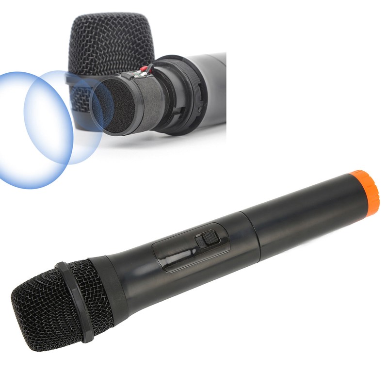 UHF Wireless Microphone 131ft Range Noise Reduction Handheld Dynamic Mic