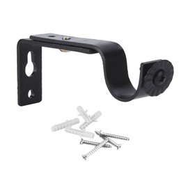 Creatyi Set of 8 Curtain Rod Brackets for 3/4 or 5/8 Inch Rod (Black)