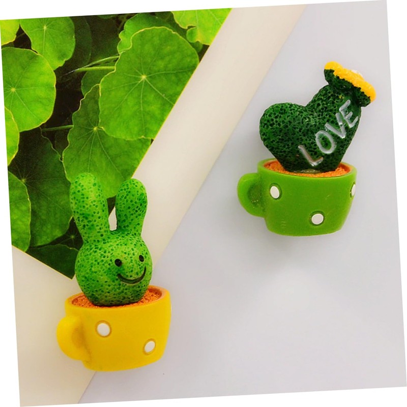LABRIMP Funny Cactus Magnet Stickers 4 Pack Magnets for Fridge