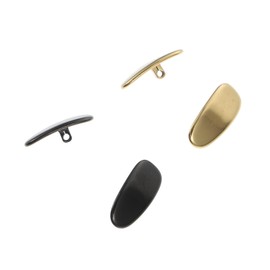 WHAMVOX 2Pcs Slipping Nose Pads for Glasses Comfortable Eyeglass Nose Cushions Durable Titanium Material Gold Black for Sunglasses and Optical Frames