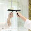 Shower Squeegee for Glass Doors, 11-Inch Silicone Squeegee with Non-Slip