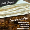 Nevlers 84"x22" White Couch Cushion Grip Pad | Durable PVC