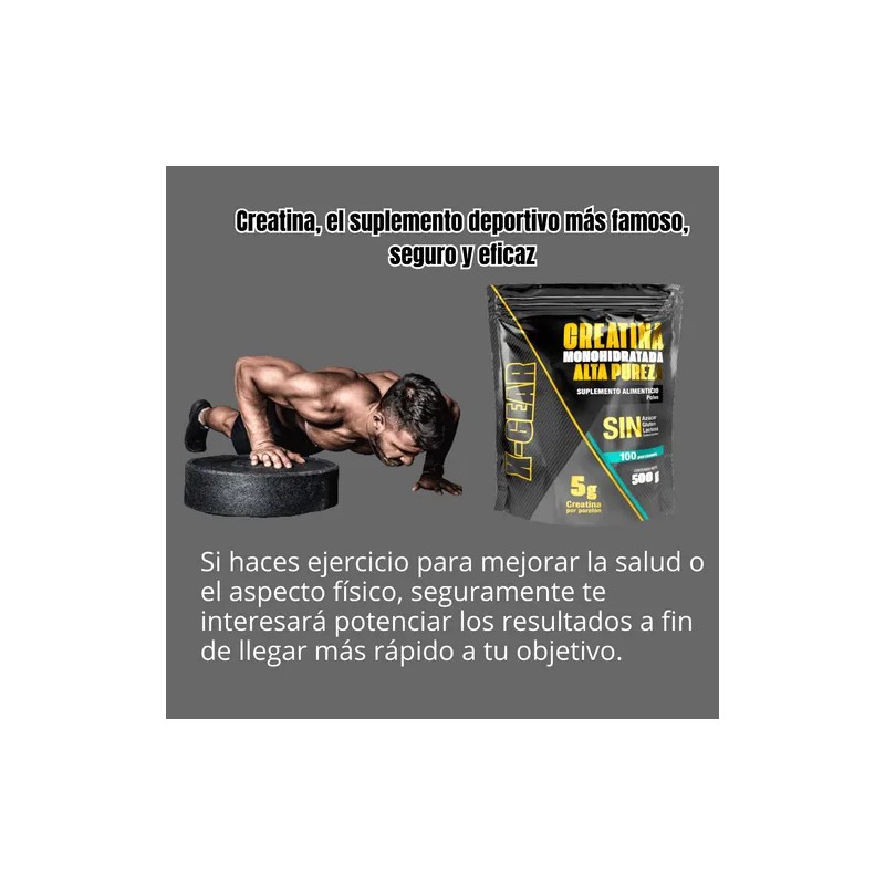 Creatina Monohidratada Suplemento Alimenticio Sin Sabor