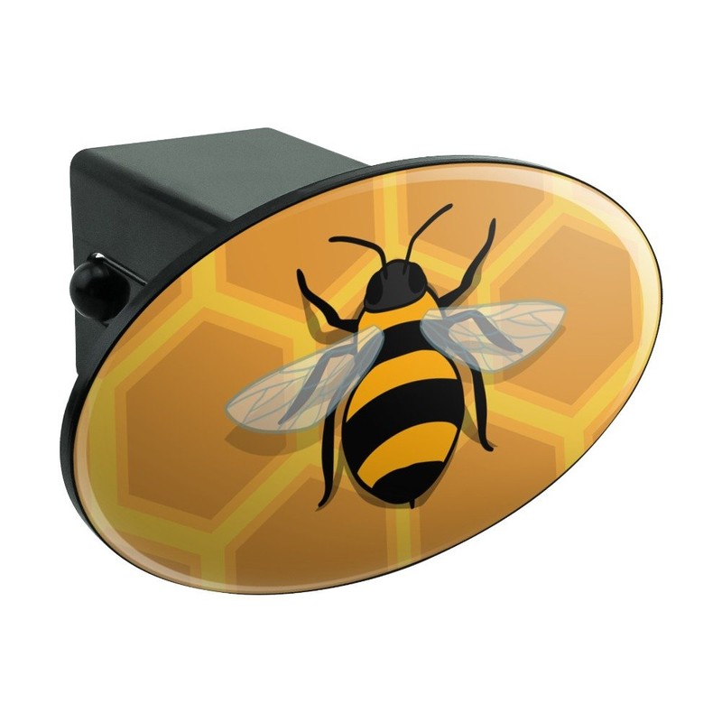 GRAPHICS & MORE Bee on Honeycomb Oval Tow Trailer Hitch