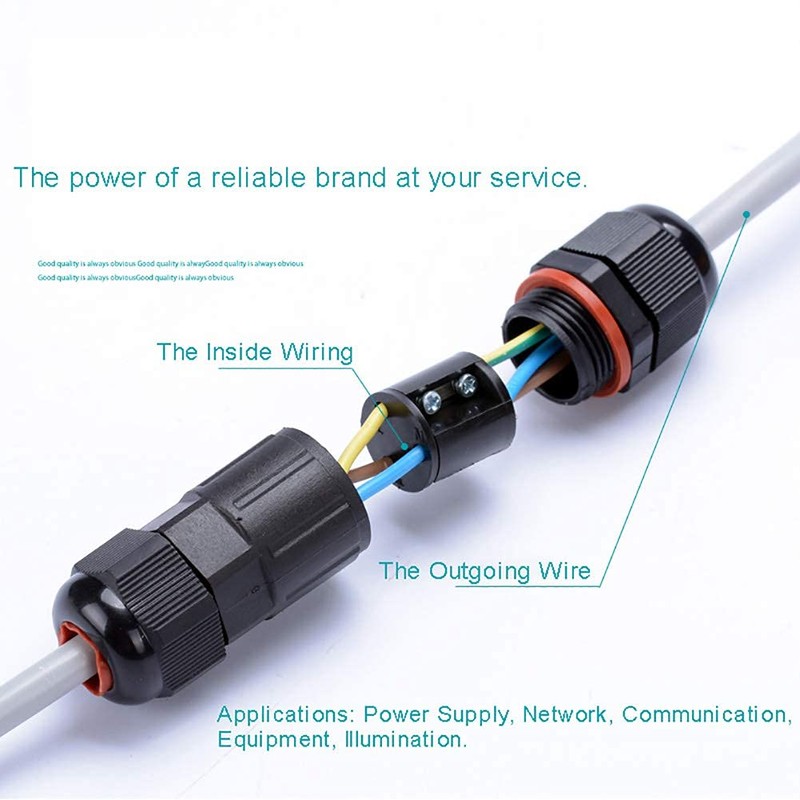 2Pcs IP68 Waterproof Electrical Junction Box Outdoor Underground Wire Connector