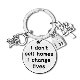 Real Estate Agent Gifts Realtor Gifts Keyring Appreciation Gift for Salesman Salesperson Gift Graduation Gifts Thank You Keychain Closing Gifts for Realtor Real Estate Jewelry Christmas Birthday Gifts