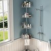MilleLoom Adjustable Shower Caddy Corner for Bathroom, 4-Tier Rustproof Bathroom